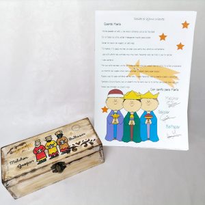 Carta Reyes Magos en caja de madera mod. 1