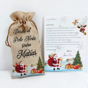 Carta Papá Noel en bolsa mod.1