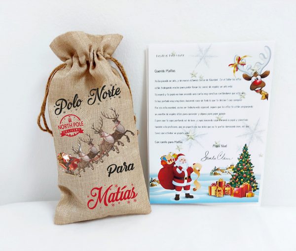 Carta Papá Noel en bolsa mod. 2