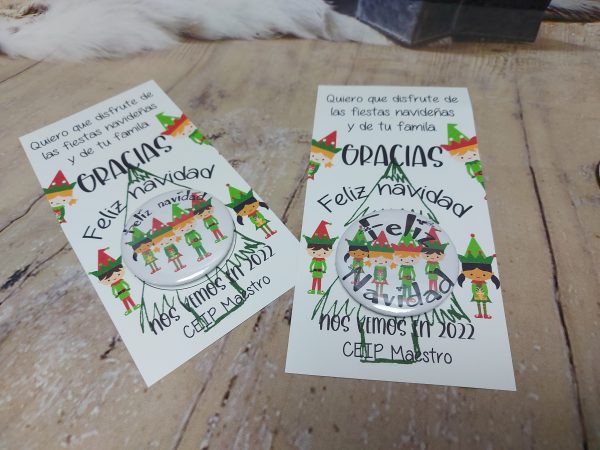 Chapas navidad alumnos (mín. 10 unid.) - Imagen 2