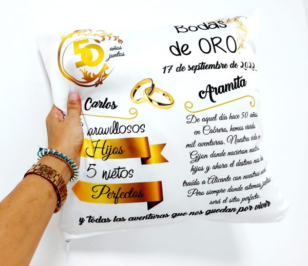 Cojín bodas de ORO