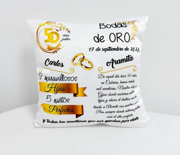 Cojín bodas de ORO - Imagen 2