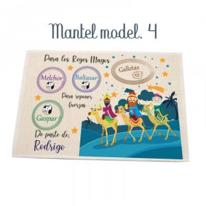 Mantel lino Reyes Magos mod.4