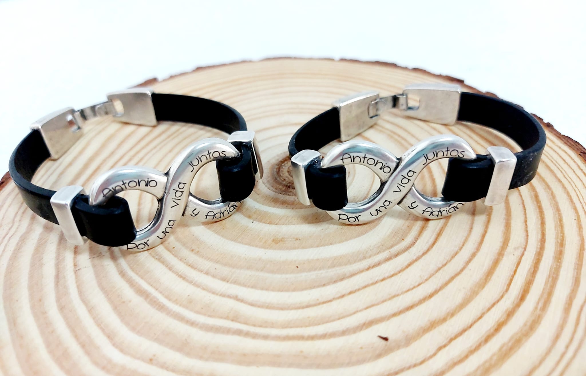 Pack 2 Pulsera infinito en caja de madera - Imagen 7