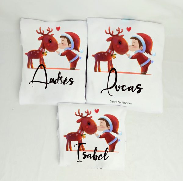 Sudadera reno y papá noel bebé