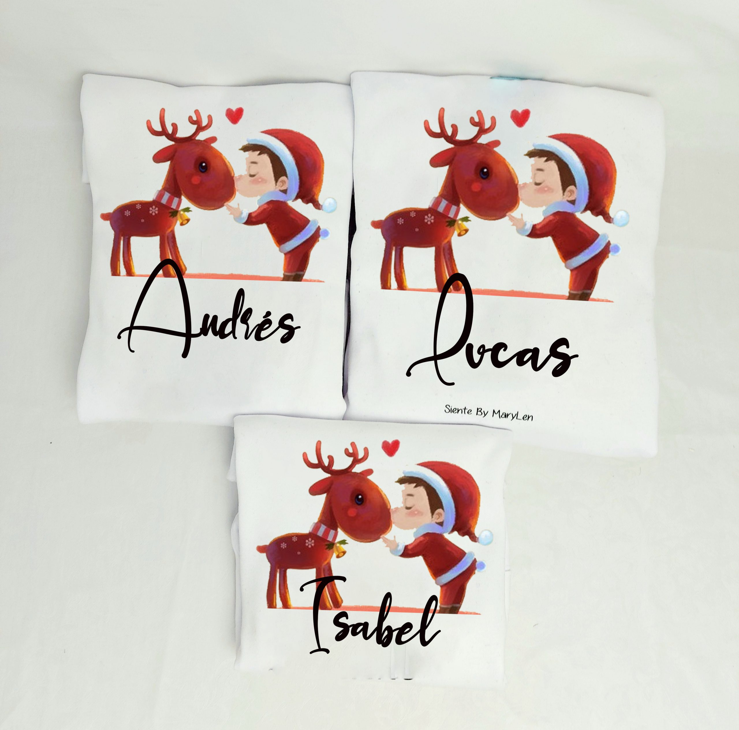 Sudadera reno y papá noel bebé