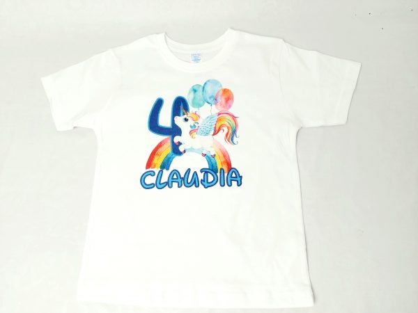 Camiseta unicornio arcoiris