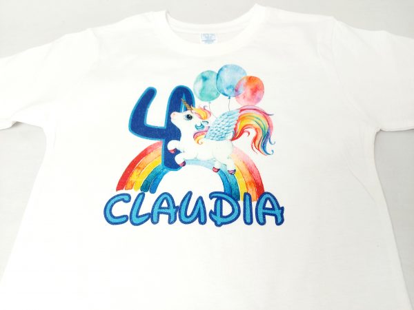 Camiseta unicornio arcoiris - Imagen 2