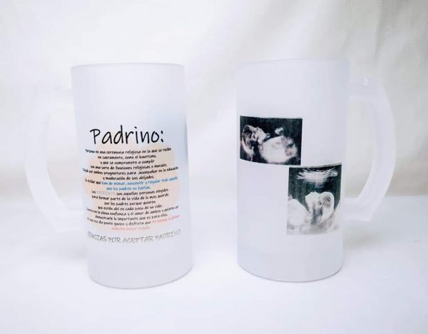 Jarra cerveza texto padrinos - Imagen 2