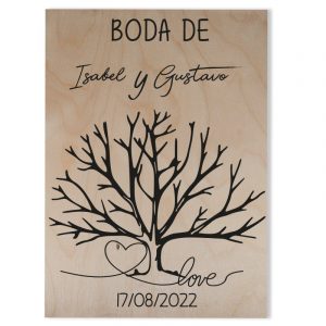 Árbol huellas madera