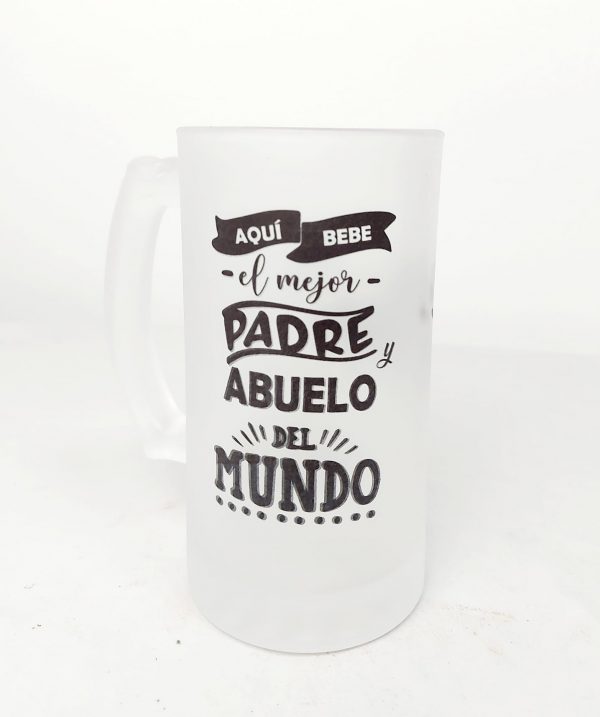 Jarra cerveza el  mejor abuelo - Imagen 2