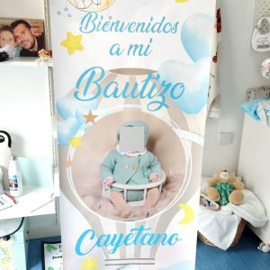 Banner X bautizo globo