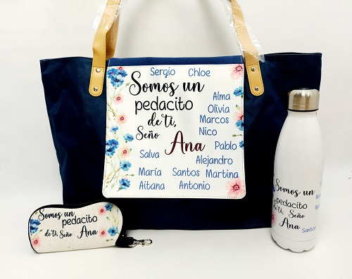 bolso pedacitos de ti azul