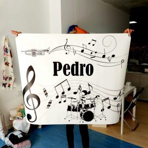 Lona música 1,5 x 1,5 m