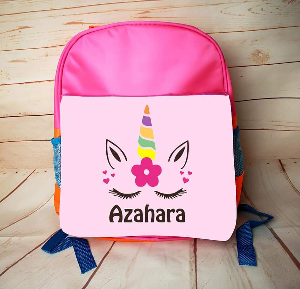 Mochila bicolor unicornio