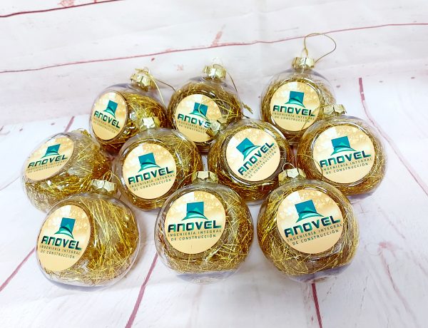 Bola navidad dorada - Imagen 2
