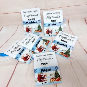 Pulseras tela navidad grupos Papá Noel