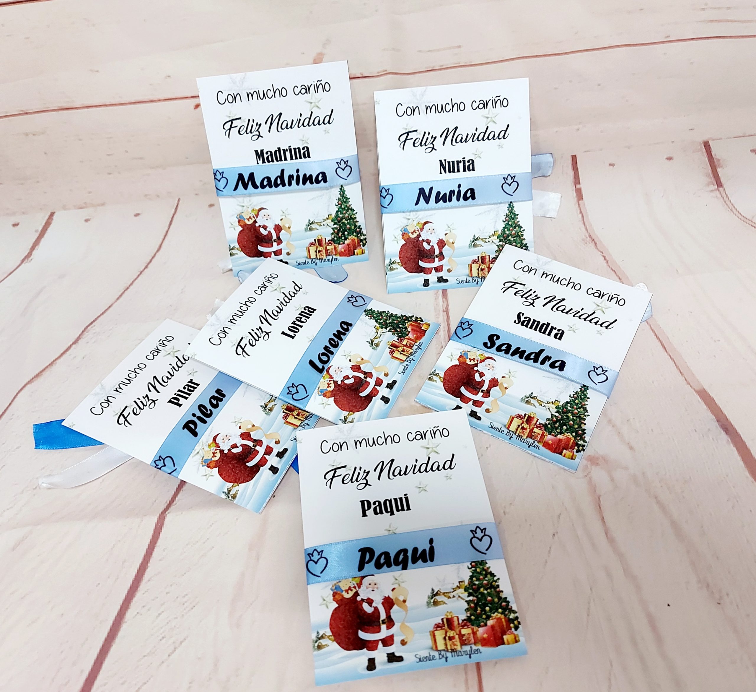 Pulseras tela navidad grupos Papá Noel