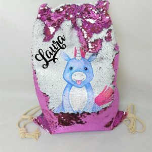 Mochila lentejuelas lila