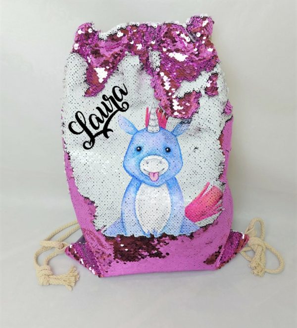 Mochila lentejuelas lila