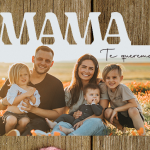 Porta fotos madera Mamá