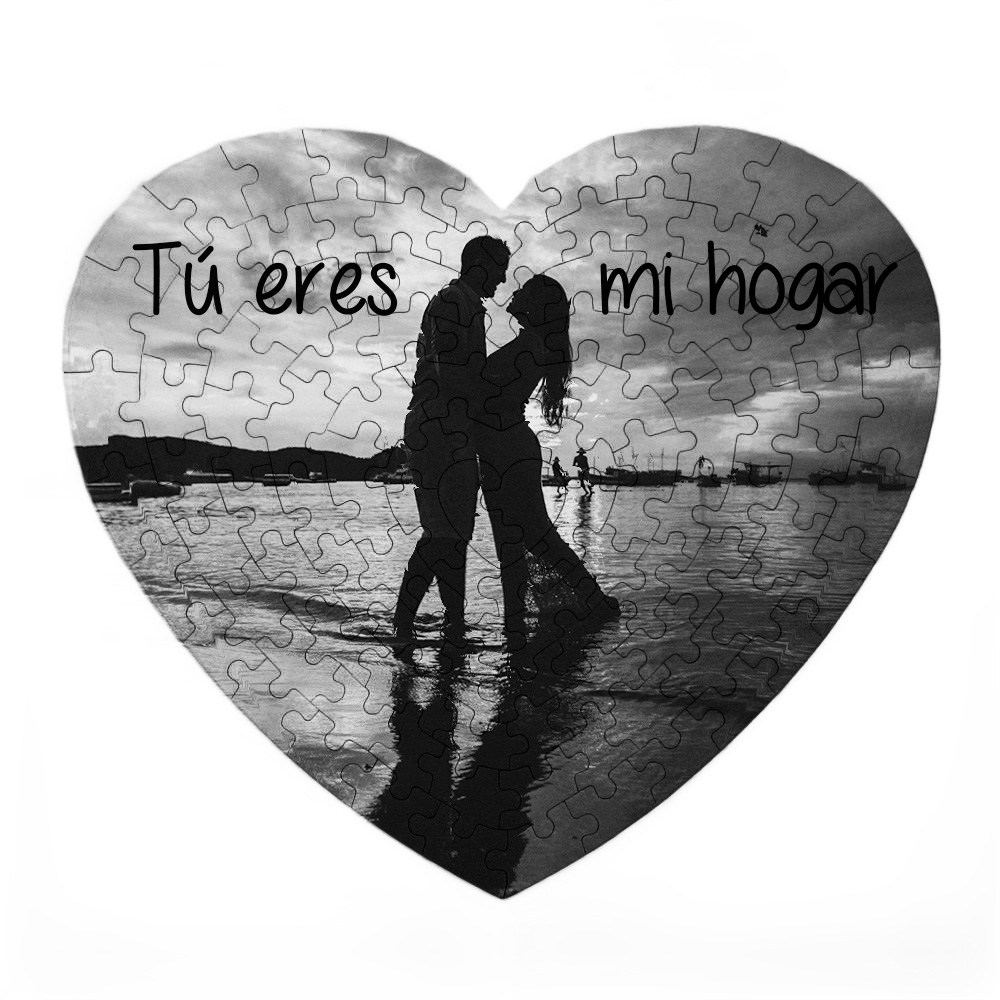 Puzzle corazón enamorados