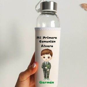 Botella cristal + funda neopreno (10 unid. min.)