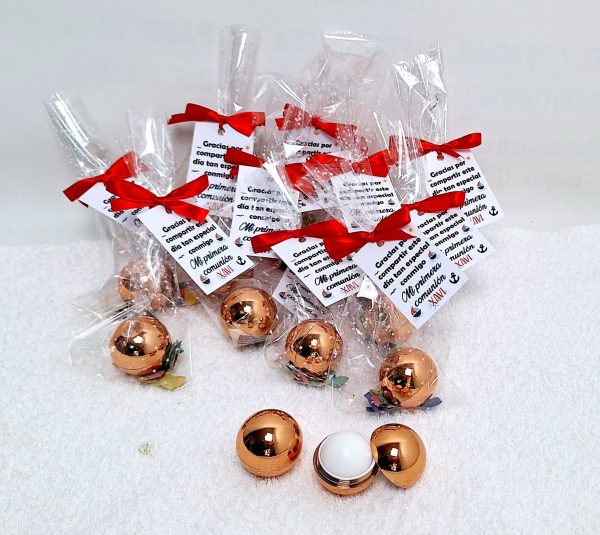 Bálsamo labial bola metalizada (min,10 unid)