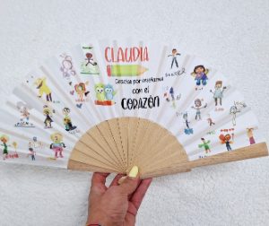 abanico profesora dibujos