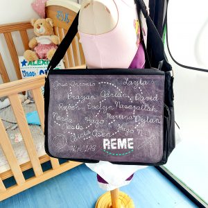 Bolso pizarra nombres