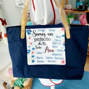 Bolso Mediterráneo somos un pedacito de ti, tonos azul