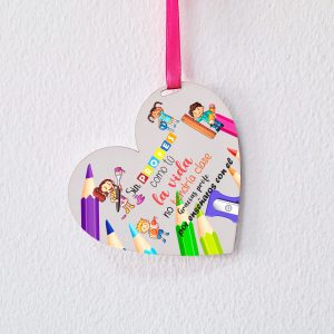 Colgante corazón madera Niños