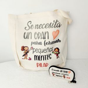 Bolsa + portagafas lino. Se necesita un gran...
