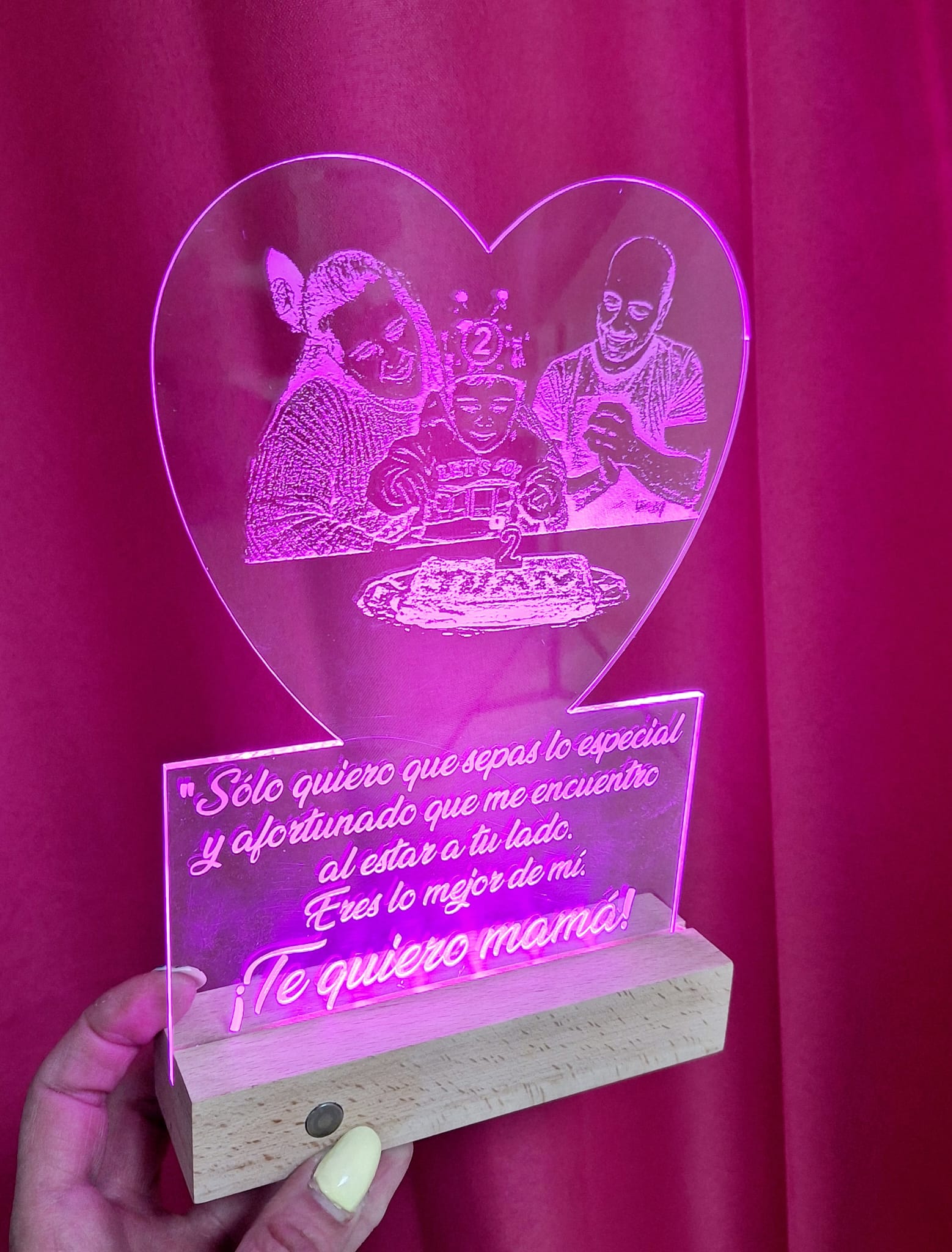 Lámpara corazon foto láser - Imagen 5