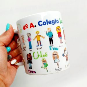 Taza alumnos dibujo alumnos