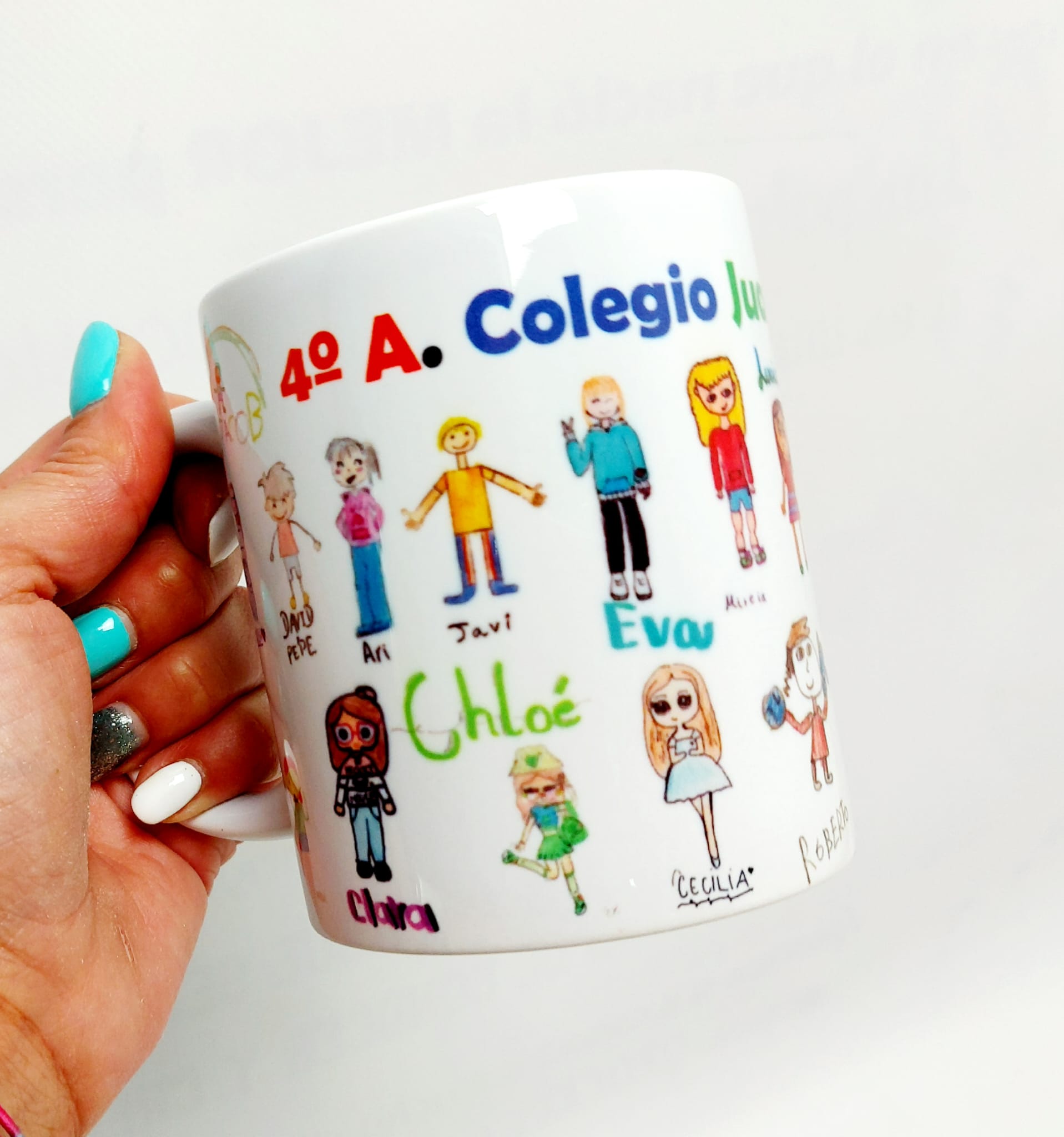 Taza alumnos dibujo alumnos