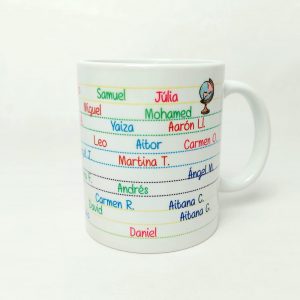 Taza nombre alumnos fin de curso