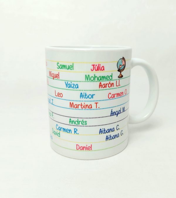 Taza nombre alumnos fin de curso