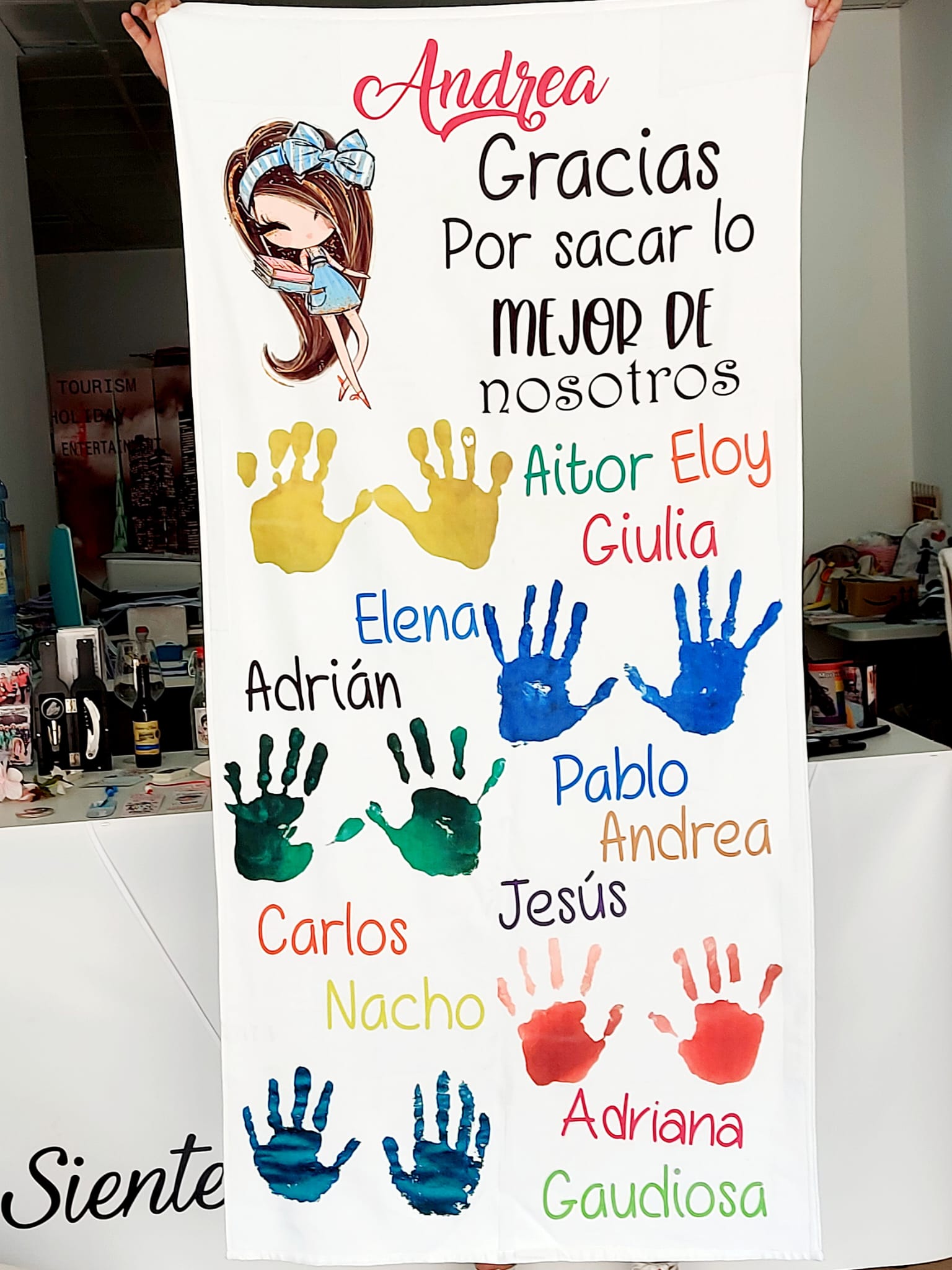 Toalla gracias por sacar lo mejor de nosotros