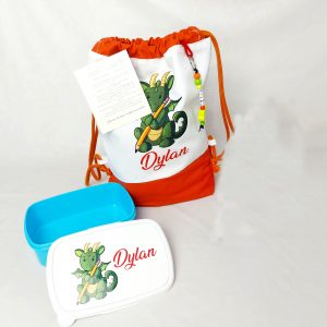 Mochila + fiambrera Dinosaurio lápiz