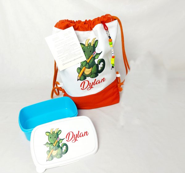 Mochila + fiambrera Dinosaurio lápiz