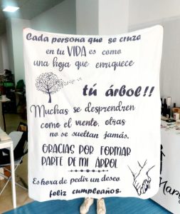 manta forro polar arbol de la vida