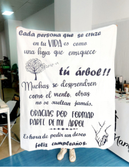 manta forro polar arbol de la vida