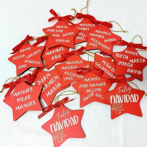estrella arbol de navidad personalizada