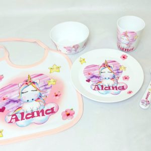 Vajilla conjunto unicornio
