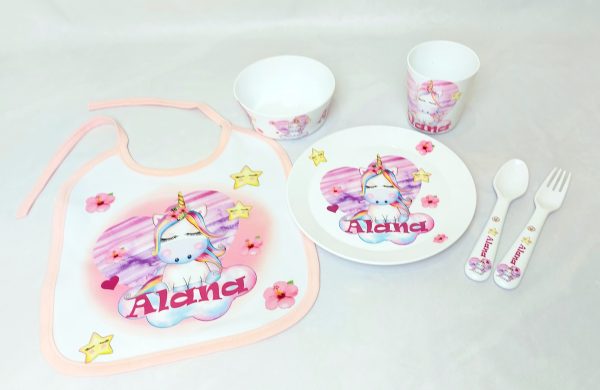 Vajilla conjunto unicornio
