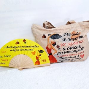 pack bolso y abanico profe flamenca