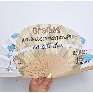abanico bautizo globos