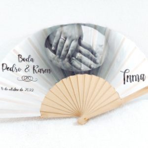 abanico manos boda