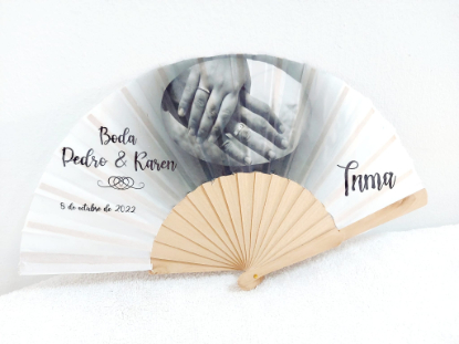 abanico manos boda